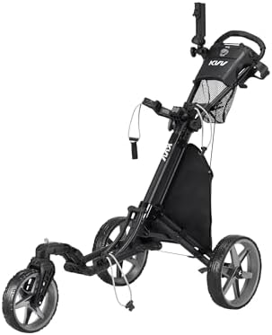 KVV 3 Wheel 360 Rotating Front Wheel Golf Push Cart (B08FBVMWJP)